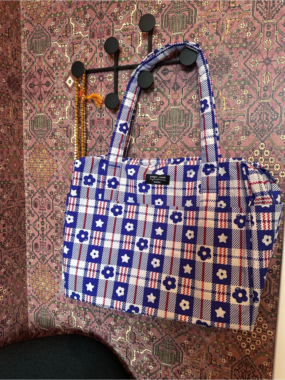 Baggy x Sandy Liang - Cloud Bag - Market Blue Plaid NWT